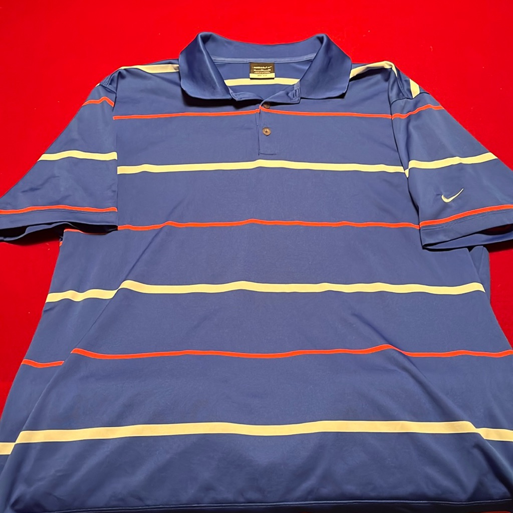Nike Mens Xl Golf Polo Striped